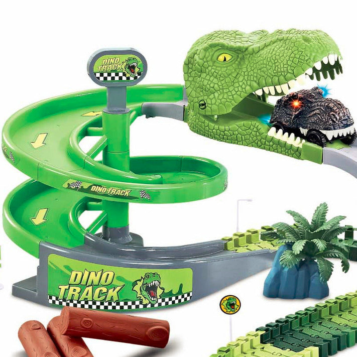 DinoTrack: Circuit de Course Éducatif avec Dinosaures.