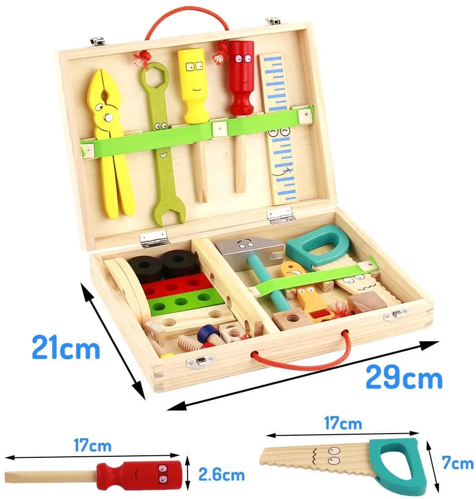 BOITE A OUTILS EN BOIS CARPENTER 34 Pièces