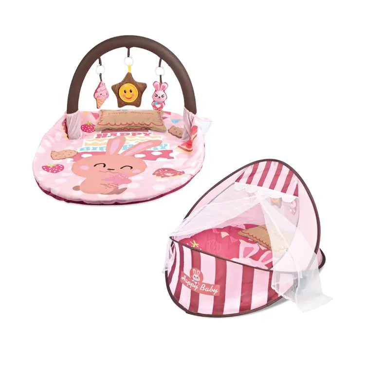 BabyNest 2 en 1 : Lit Bébé et Tapis de Jeu Musical pour Bébés