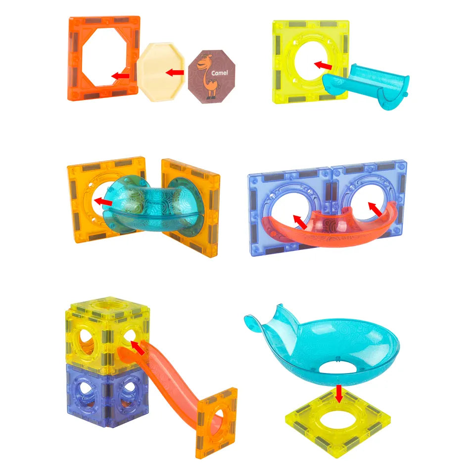 GlowingTiles : Blocs de construction magnétiques Lumineux 73 PCS