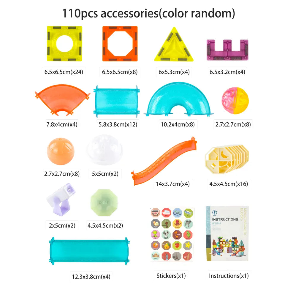 GlowingTiles : Blocs de construction magnétiques Lumineux 73 PCS