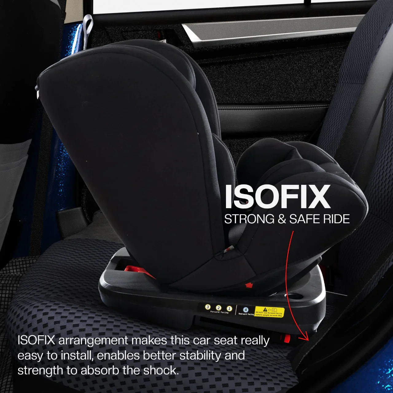 ChildSeat Blalck : Siège Auto Isofix ajustable Pour Enfant