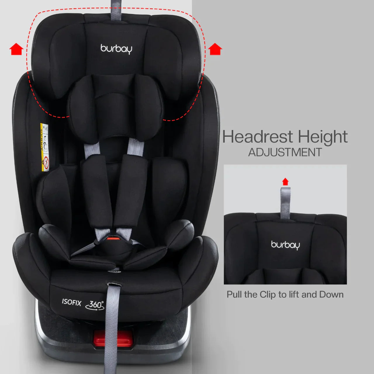 ChildSeat Blalck : Siège Auto Isofix ajustable Pour Enfant