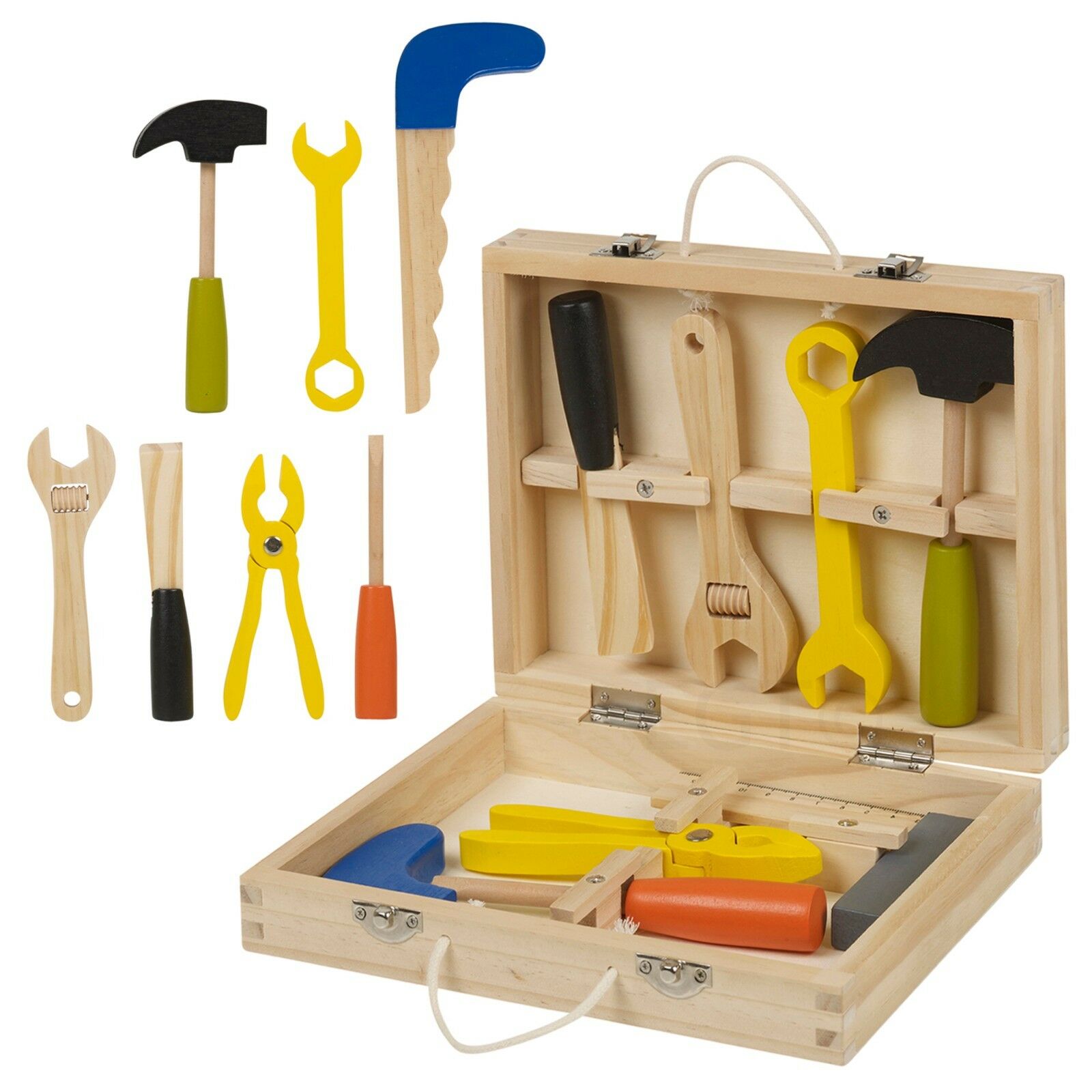 BOITE A OUTILS EN BOIS CARPENTER 8 Pièces